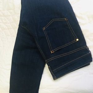 Pilcro and the Letterpress dark skinny jeans
